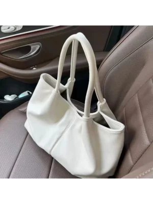 Sac Fourre-Tout Blanc en Cuir