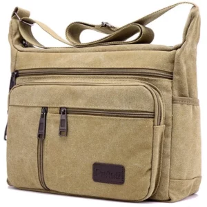 Sac besace homme toile