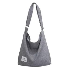 Sac Fourre-Tout Gris en Toile