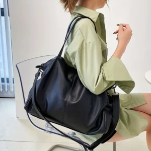 Sac Cabas Cuir Noir