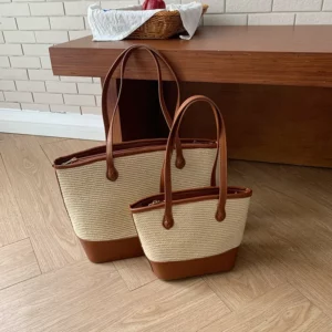 Sac Cabas Paille et Cuir