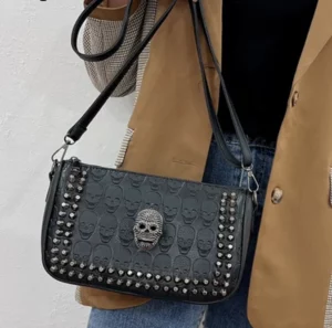 Sac Bandoulière Clouté Noir