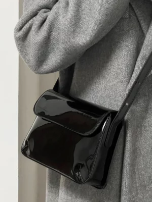 Sac Bandoulière Vernis Noir